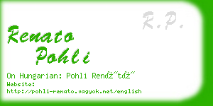 renato pohli business card